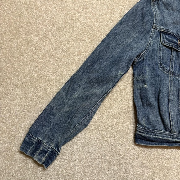 Vtg Ralph Lauren Sport Denim Jacket Womens Medium Blue Full Zip Trucker Western - Picture 11 of 16